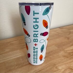 Destination Holiday 34oz Stemless Tumbler Merry + Bright Holiday NWOT